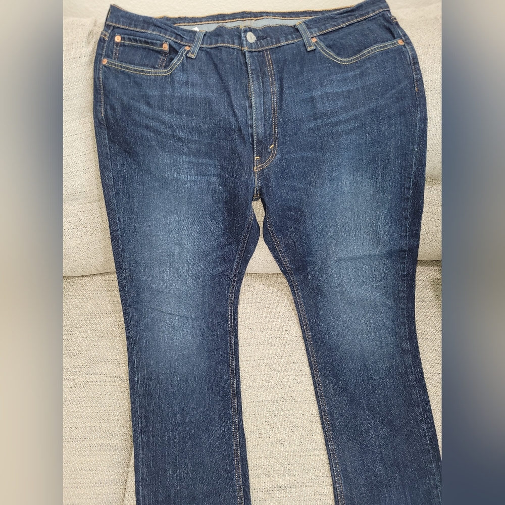Mens 531 Levi's Slim Straight Dark Blue Jeans W40 L32 - Picture 5 of 11
